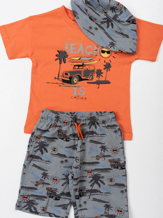 Trax Kids Set with Shorts Summer 2pcs PORTOOKALI