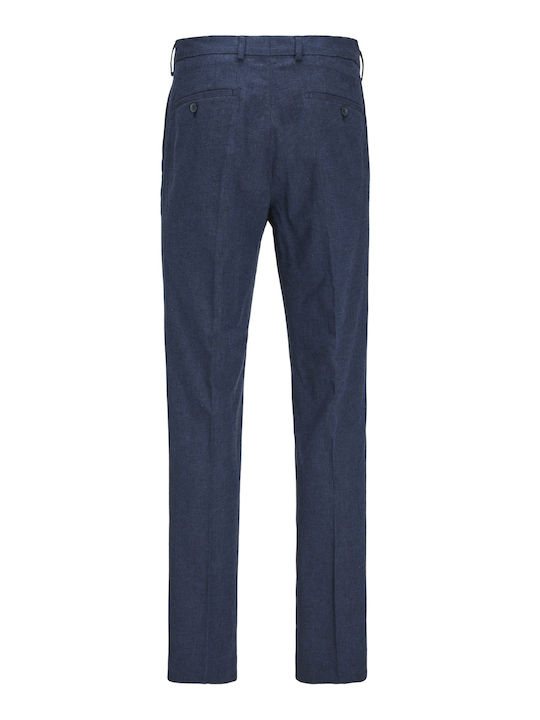 Trousers in Slim Fit Navy Blue