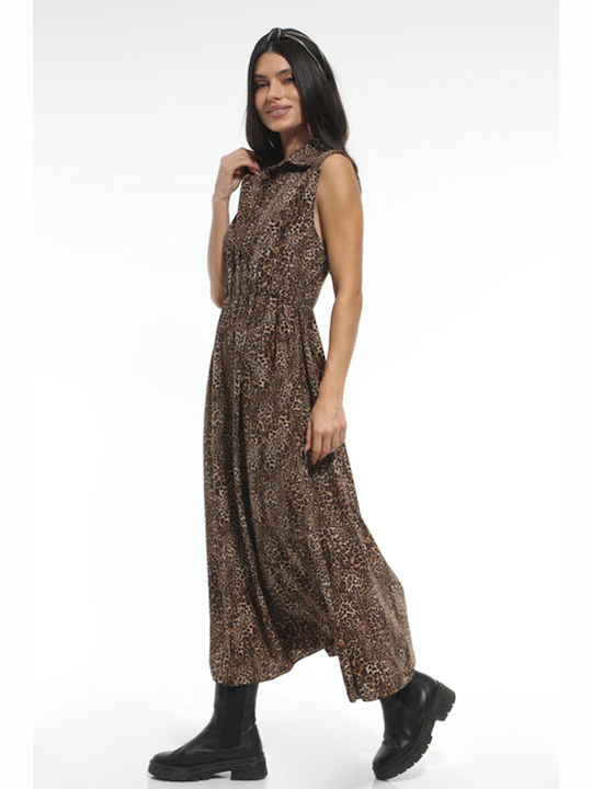 Sapidis Midi Shirt Dress Dress Brown