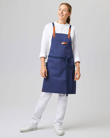 Exner Ποδιά Kellner Ganzkörper 285-canvas Bib Apron Marineblau