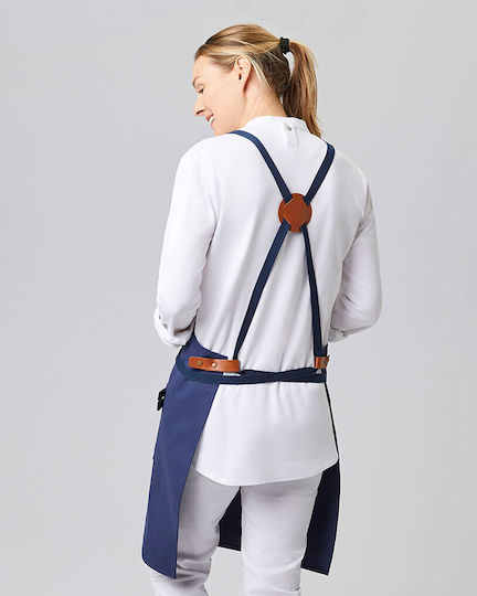 Exner Ποδιά Kellner Ganzkörper 285-canvas Bib Apron Marineblau