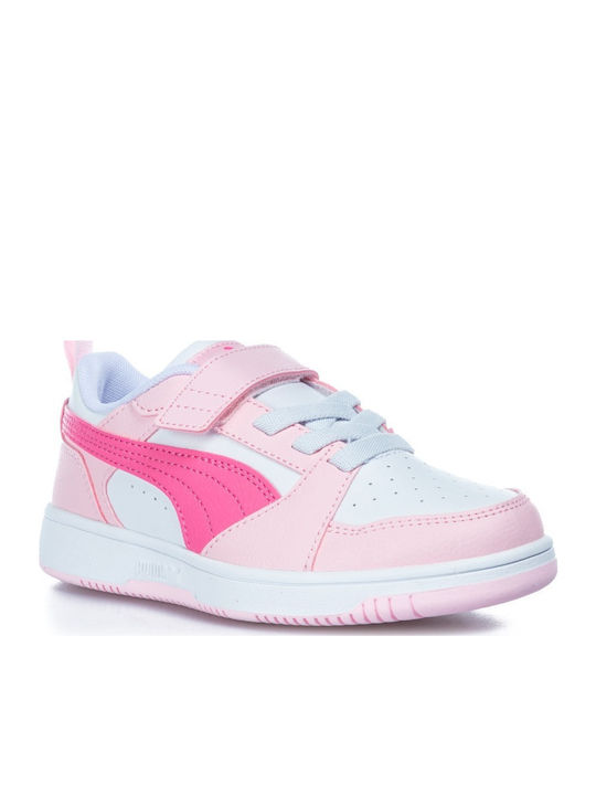 Rebound V6 Lo Ac+ Ps Kids Sneakers with Scratch Pink