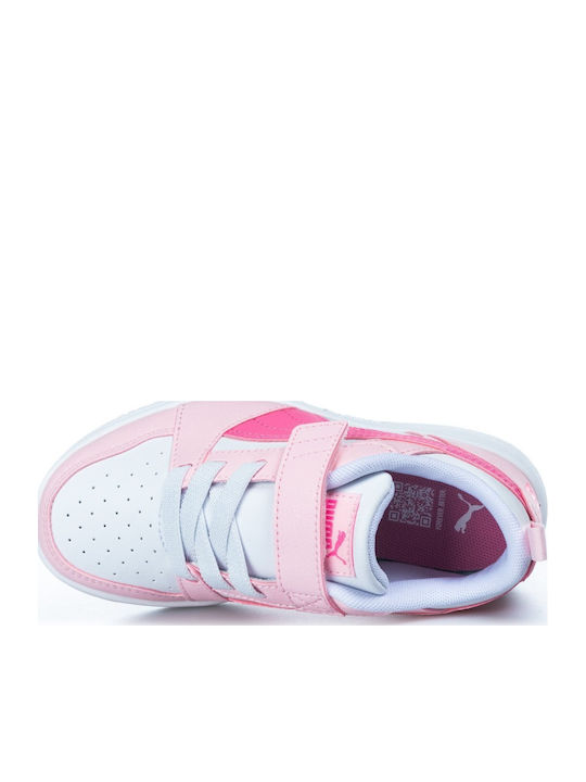 Rebound V6 Lo Ac+ Ps Kids Sneakers with Scratch Pink