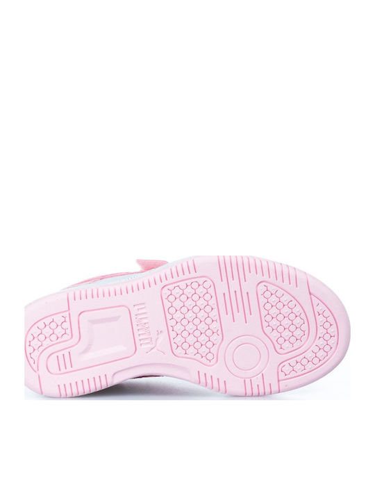 Rebound V6 Lo Ac+ Ps Kids Sneakers with Scratch Pink