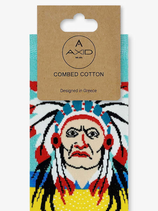 Axidwear Indian Socks Light Blue