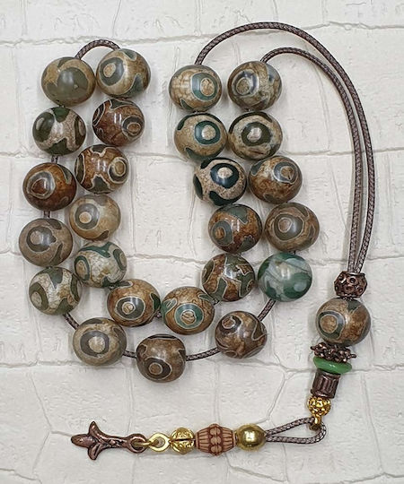 Roloi Komboloi Agate Worry Beads Multicolour 30cm