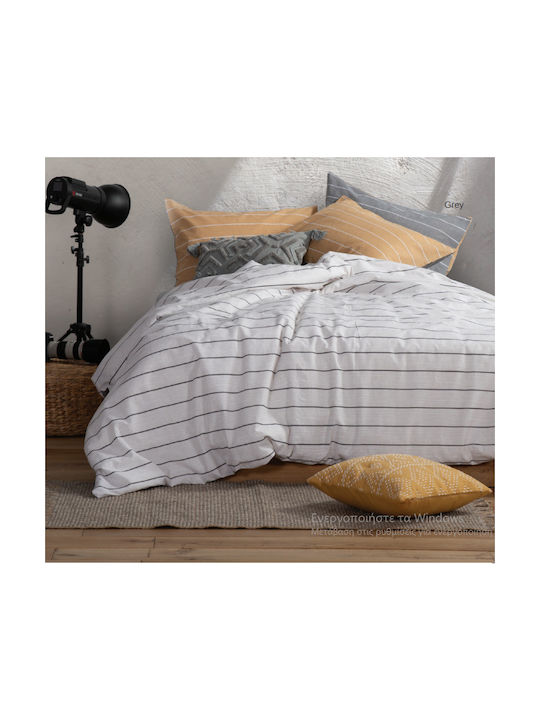 Nef-Nef Homeware Marven Pillowcase Grey 52x72cm.