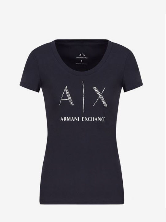 Armani Exchange Femeie Tricou Albastru marin