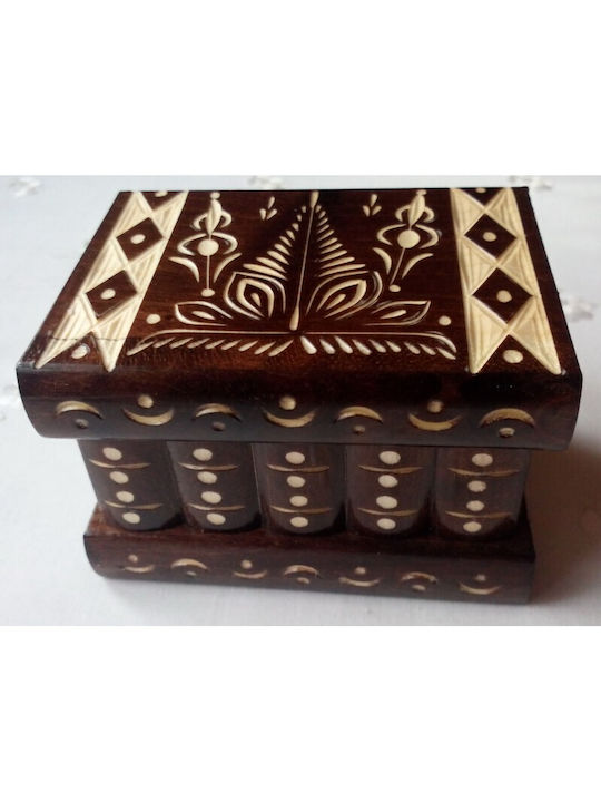 Magic Puzzle Box Wooden Decorative Box 11x8x7.5cm