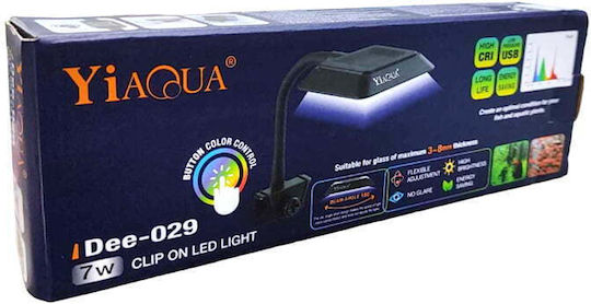 Yiaqua Aquarium Lamp 7w Dee-029 - Clip On Led Light