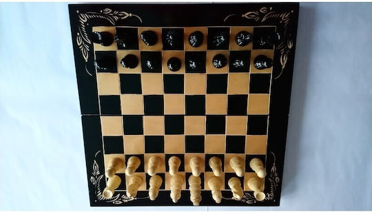 Magic Puzzle Box Χειροποίητο Σκάκι από Ξύλο 50x50cm