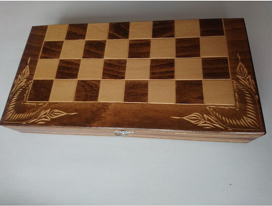 Magic Puzzle Box Handgefertigt Schach aus Holz mit Spielsteinen 38x38cm