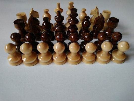 Magic Puzzle Box Ξύλινα Πιόνια για Σκάκι Χειροποίητα Καφέ 2cm