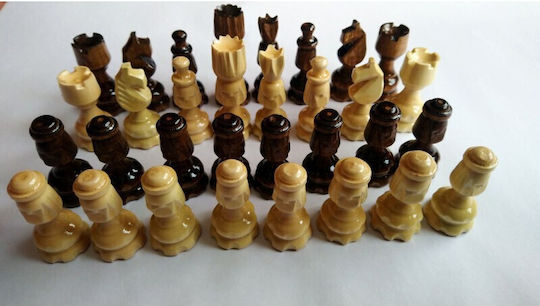 Magic Puzzle Box Wooden Chess Pawns Handmade Brown 2cm
