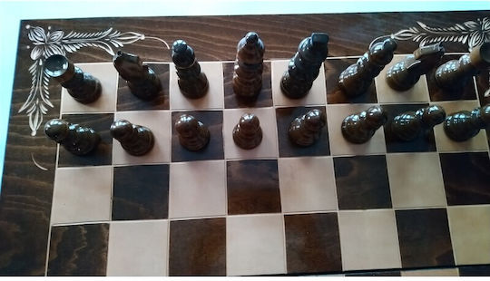 Magic Puzzle Box Handmade Chess Wood with Pawns 64x64cm