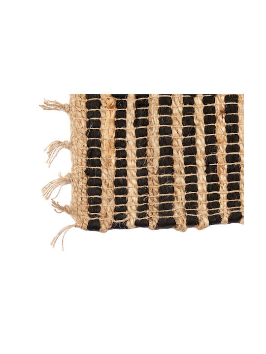 Gift Decor Rug Rectangular Summer from Jute Black 12τμχ