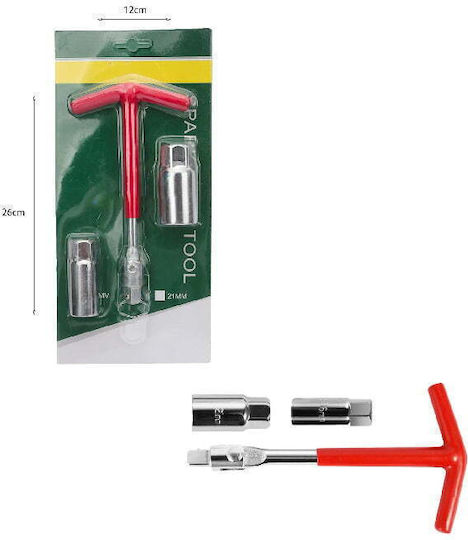 Spark Plug Wrench Swivel with Sockets 16mm and 21mm