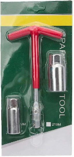 Spark Plug Wrench Swivel with Sockets 16mm and 21mm