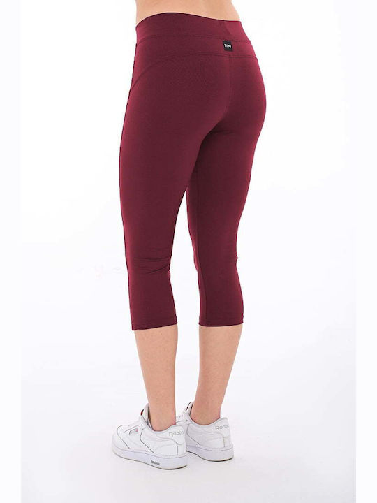 Women's Capri Training Legging Burgundy