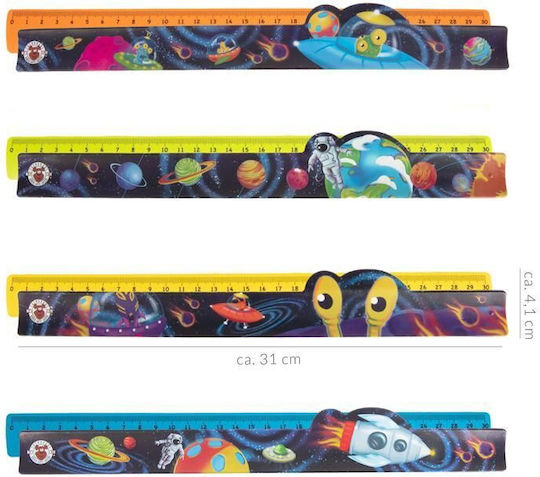 Trendhaus Ruler Plastic 30cm (Μiscellaneous colours)