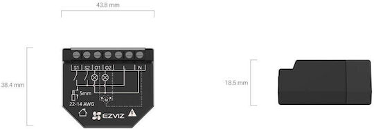 Ezviz Smart Switch 2 Καναλιών Wi-Fi 16A