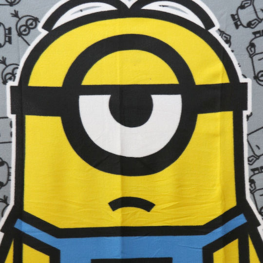 Blanket Fleece Minions Grey 100x150cm