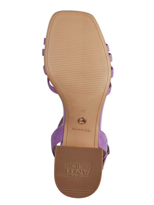 Leder Sandalen Lila