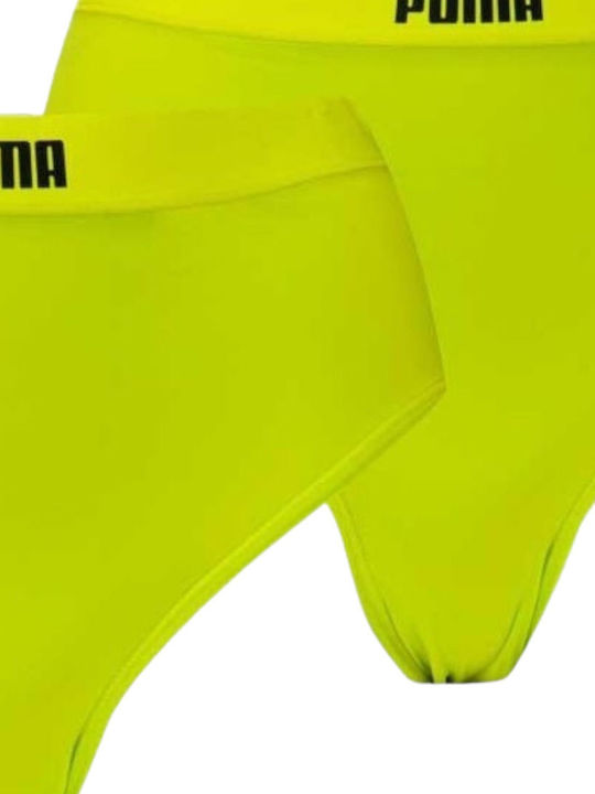 Hohe Taille Damen Slip 2Pack Gelb