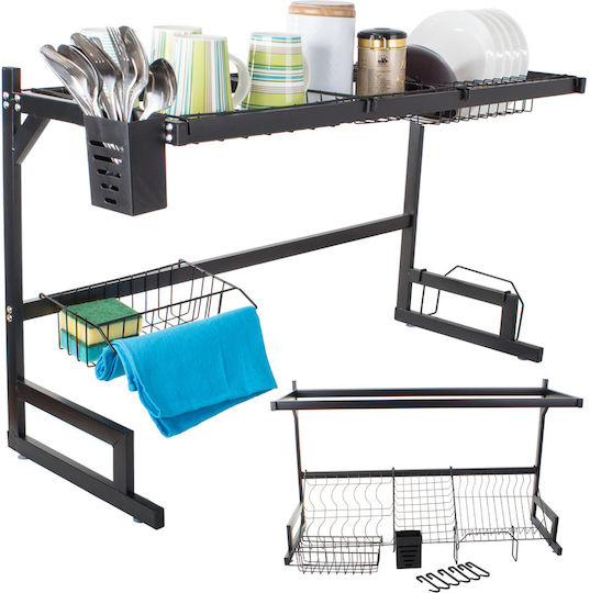 Scurgător De Chiuvetă Metalic Negru 85x31.5x52cm