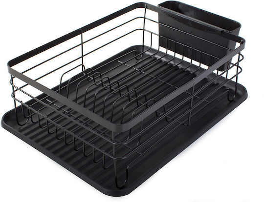 Metallic Black Sink Strainer 43x32x14cm