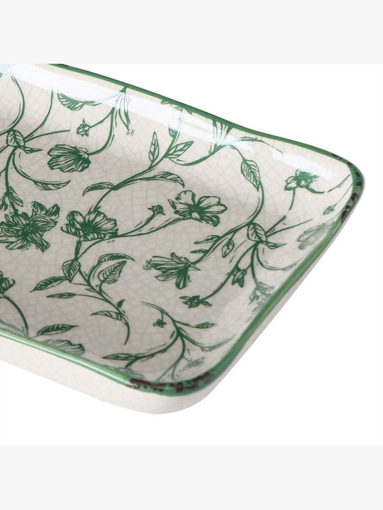 MSA Platou Decorativ Rectangular Ceramic Verde 36x15x3cm D1256 MSA Platou Decorativ Rectangular Ceramic Verde 36x15x3cm D1256