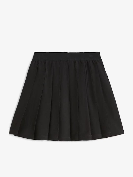 Classics Plissiert Hoch tailliert Mini Rock Schwarz