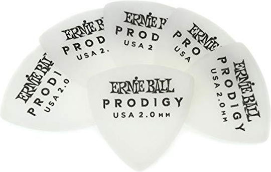 Ernie Ball Guitar Picks Prodigy White Large Shield Thickness 2mm Set 6pcs