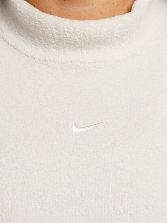 Sportswear Γυναικεία Fleece Μπλούζα Μακρυμάνικη Μπεζ