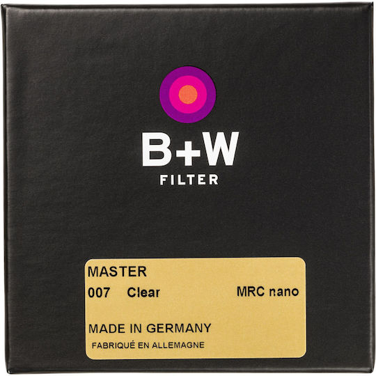 B+W Master Clear Filter Diameter 95mm with MRC Nano Coating Easy Clean for Photography Lenses