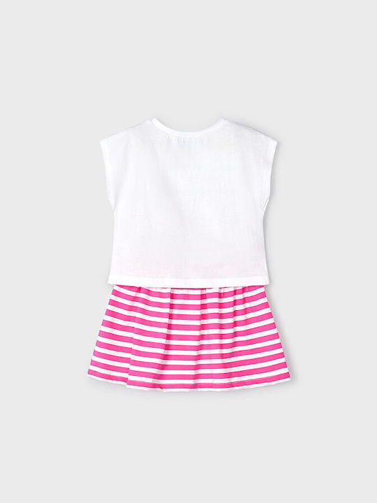 Mayoral Kids Set with Skirt Summer 2pcs Fuchsia