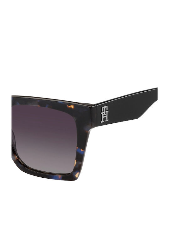 Tommy Hilfiger Damen Sonnenbrille mit Braun Schildkröte Kunststoff Gestell und Braun Linse TH2100/S JBW/3X