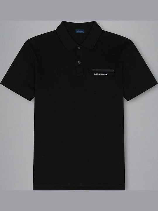 Polo Herrenbluse Kurzarm Schwarze