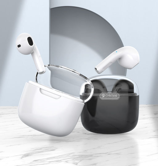 Celebrat W52 Earbud Bluetooth Handsfree Earphones with Charging Case White