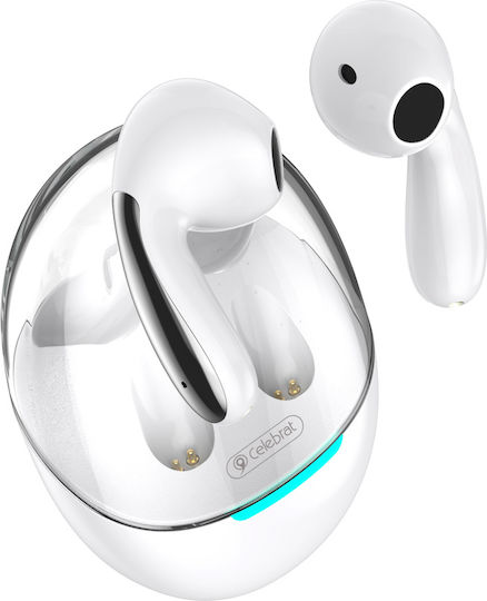 Celebrat W51 Ohrstöpsel Bluetooth-Freisprecheinrichtung Kopfhörer mit Ladeetui Weiß