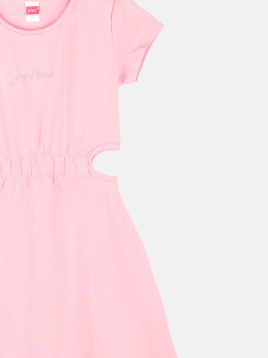 Joyce Kids Dress Short Sleeve Pink
