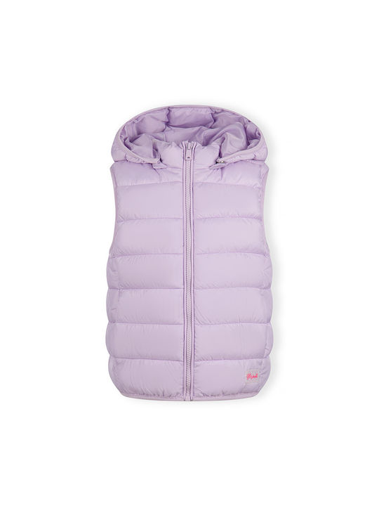 Kinder Freizeitjacke Ärmellos mit Kapuze Lila
