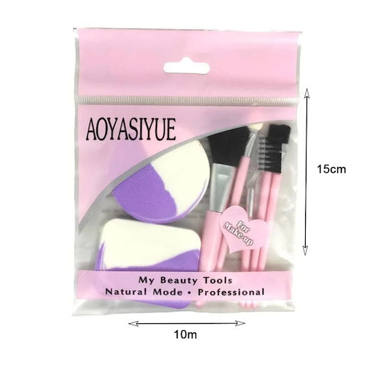 Intimonna Set with Makeup Brushes and Sponges 6pcs