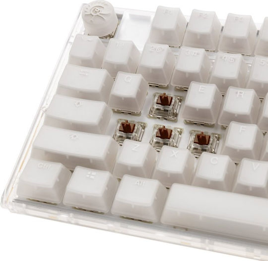 Ducky One 3 Aura Gaming Mechanical Keyboard Tenkeyless with Cherry MX Brown switches and RGB lighting (English US) White