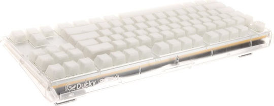 Ducky One 3 Aura Gaming Μηχανικό Πληκτρολόγιο Tenkeyless με Cherry MX Silent Red διακόπτες και RGB φωτισμό (Αγγλικό US) Λευκό