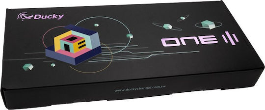 Ducky One 3 Aura Gaming Μηχανικό Πληκτρολόγιο Tenkeyless με Cherry MX Silent Red διακόπτες και RGB φωτισμό (Αγγλικό US) Λευκό