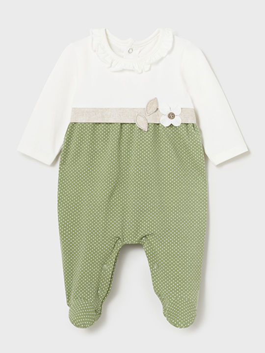 Mayoral Baby Bodysuit Set Long-Sleeved Green 2pcs