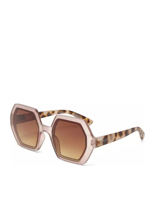 Okkia Emma Women's Sunglasses with Brown Tartaruga Plastic Frame OK015PH