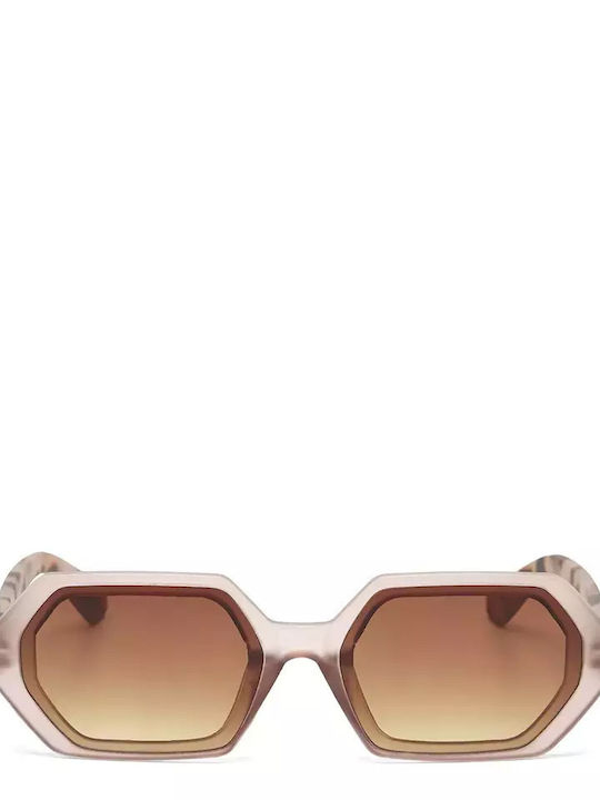 Okkia Andrea Women's Sunglasses with Brown Tartaruga Plastic Frame and Brown Lens OK022HP