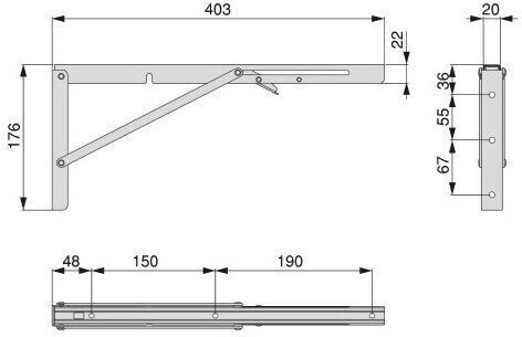 Emuca Corner Set of 2 pieces of broken shelf support Emuca White 223-7019112whi 60kg 7019112